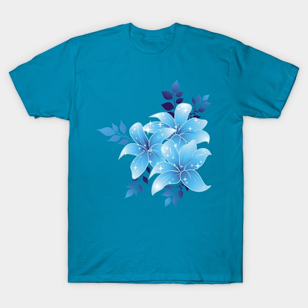 Crystal Flowers T-shirt T-Shirt by NOMAD73